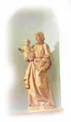 statuetta lignea di S.Giuseppe col Bambino