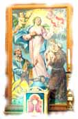 La tela dell'Immacolata con i Santi Pietro e Antonio da Padova