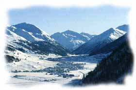 la valle vista dalla Motta in inverno