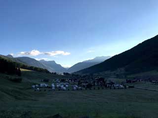 Camping di Palipert visti dal sentiero