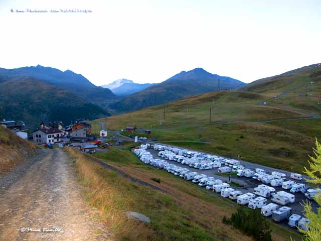 Il posteggio per i Camper al Passo Eira Passo Eira - Posteggio Camper