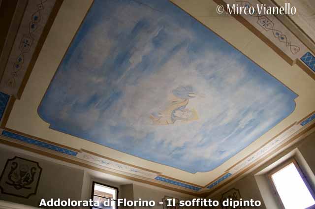 Chiesa della Madonna Addolorata di Florino - Livigno - il soffitto dipinto Chiesa della Madonna Addolorata di Florino - Livigno - soffitto dipinto