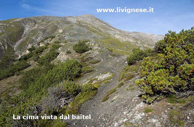 la cima vista dal baitel