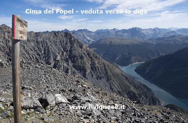 vista della diga del gallo dalla cima del fopel