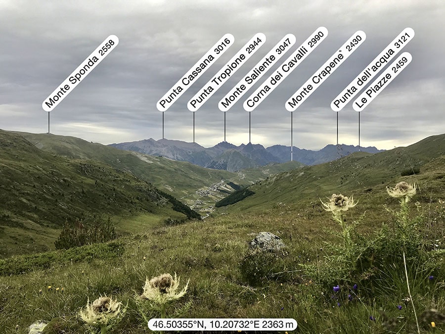 Vista verso Trepalle e le montagne sopra Livigno Vista verso Trepalle e le montagne sopra Livigno