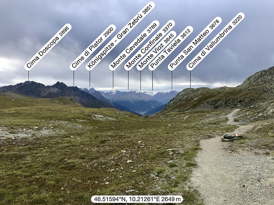 inizio discesa verso il Lago Nero e le montagne sopra Cancano e la Valdidentro inizio discesa verso il Lago Nero e le montagne sopra Cancano e la Valdidentro