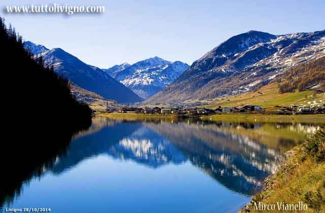 Livigno visto dal lago omonimo
