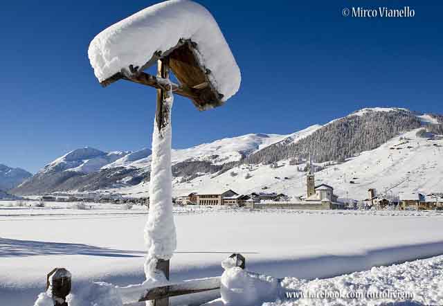 Livigno - panorama con Santa Maria Livigno - panorama invernale