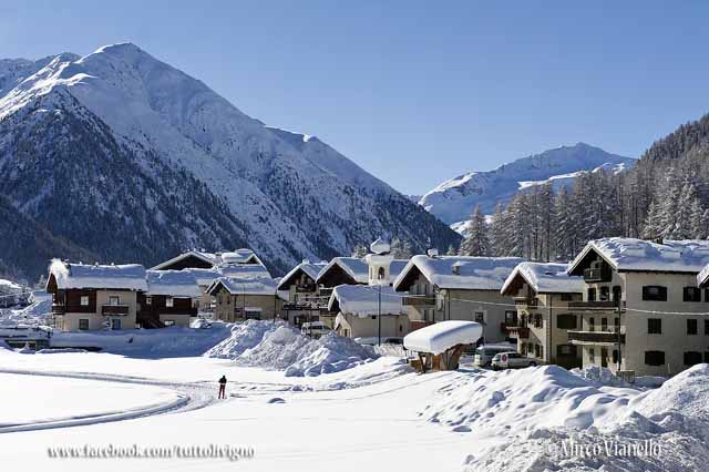 La via Florin a Livigno in inverno Livigno - Via Florin inverno