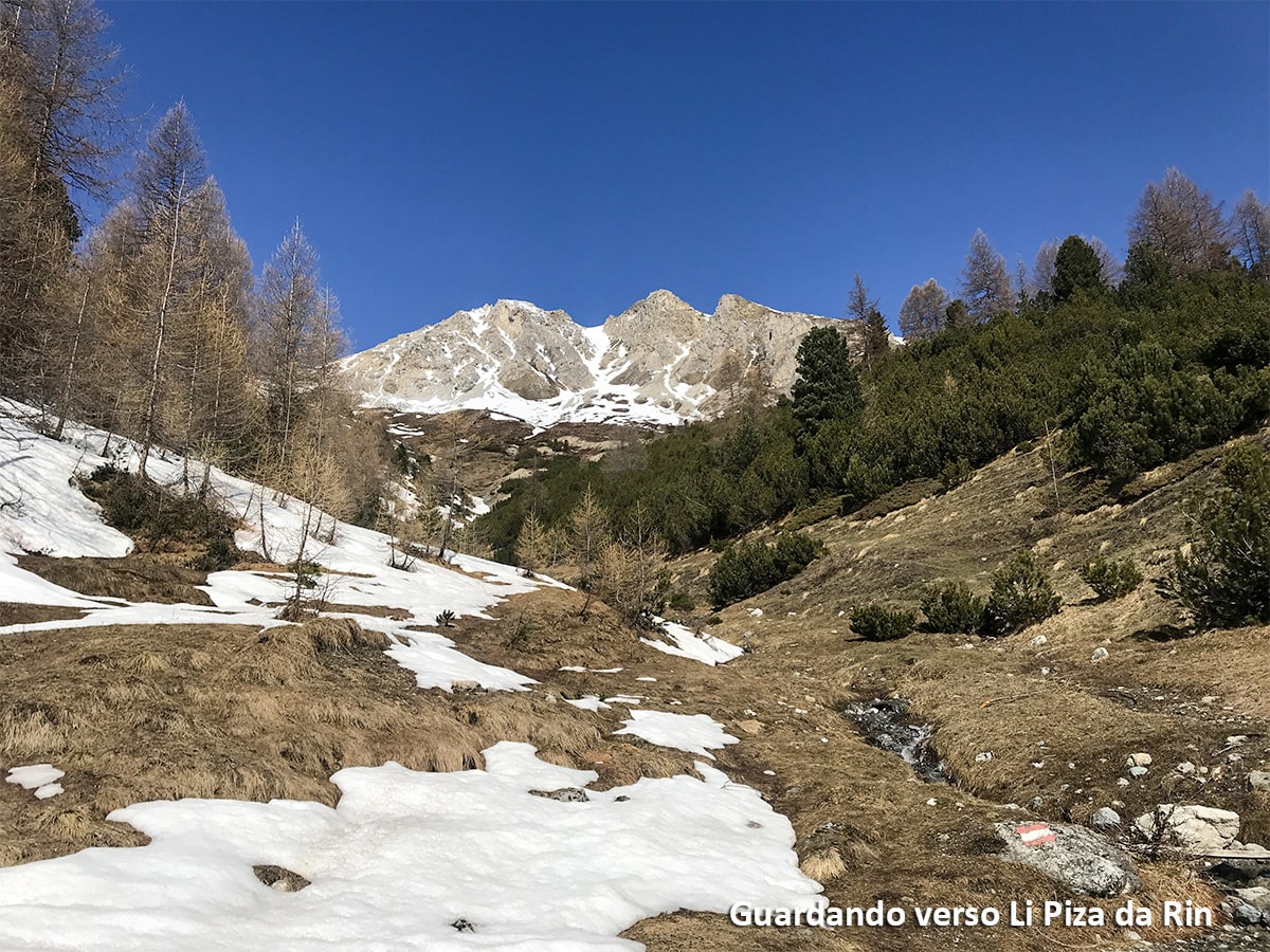 vista verso Li Piza da Rin - sentiero 175 Livigno 