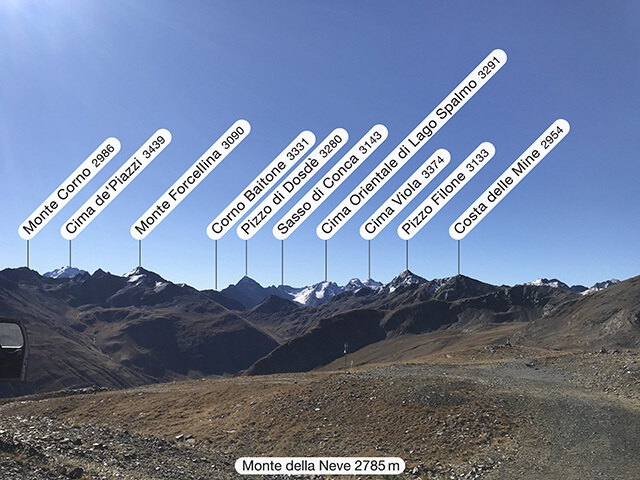 Vista dal Monte della Neve - Le Montagne verso Valdidentro - Bormio