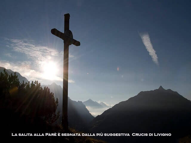 la salita alla Parè è anche la via Crucis più conociuta di Livigno