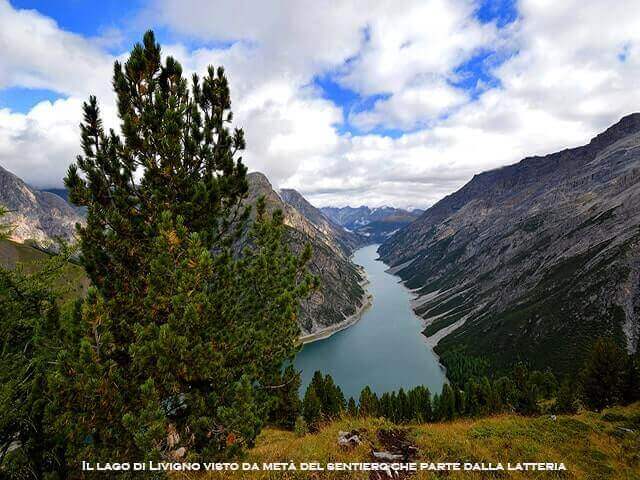 vista del lago salendo dalla latteria