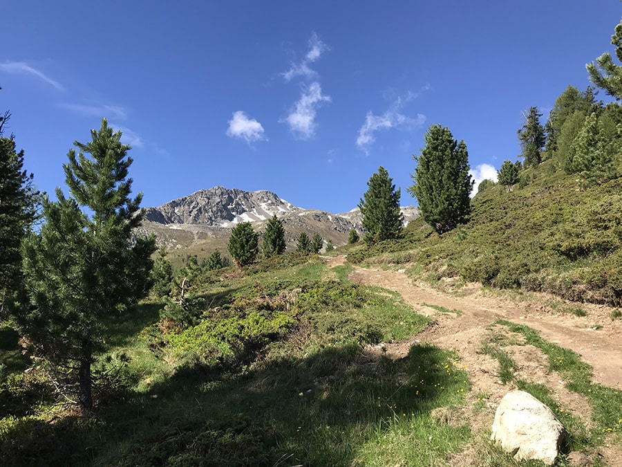 Veduta poco prima del Baitel da Plascianet