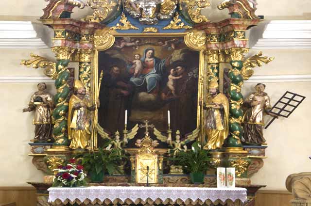 Altare della Madonna e S.Antonio Chiesa di Sant'Antonio Abate - Livigno - altare della Madonna