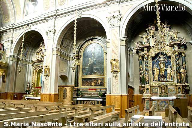 Chiesa S. Maria Nascente Livigno - gli altri tre altari minori 