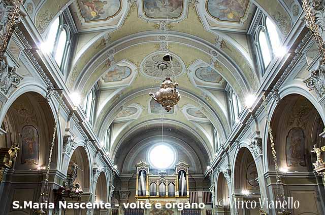 Chiesa di S.Maria Nascente - volte e organoo