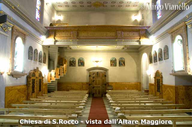 Chiesa di San Rocco - Livigno - vista dall'altare maggiore 
