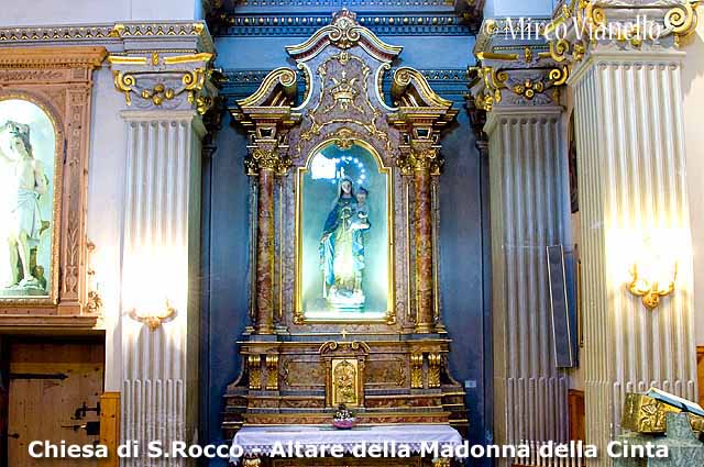 Chiesa di San Rocco - Livigno - altare della Madonna della Cinta
