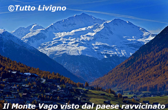 Il Monte Vago fotografato da Livigno con medio teleobiettivo