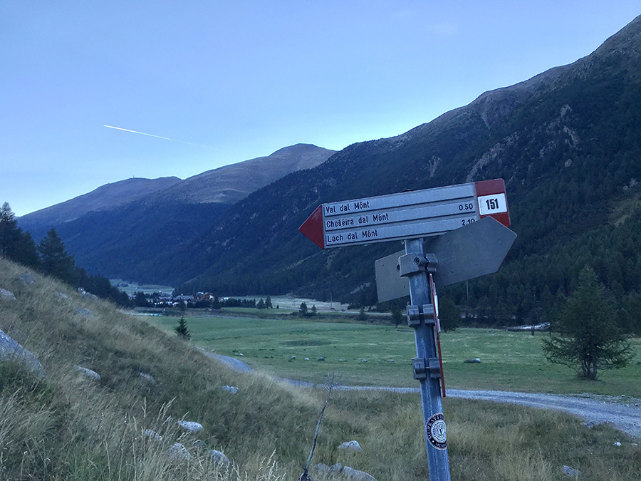 Valle del Monte Livigno - segnaletica dopo Alpe Campaccio