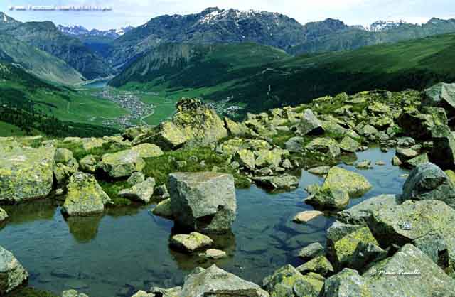 Valle di Livigno vista dal Monte delle Rezze Valle di Livigno dalle Rezze