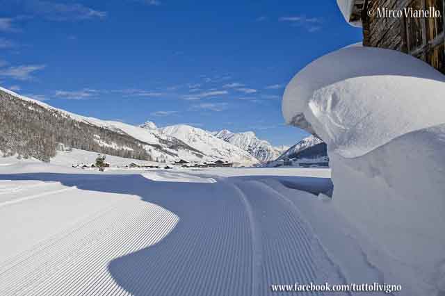 Valle di Livigno - adattatissima per la pratica dello sci di fondo Valle di Livigno - Pista sci di fondo