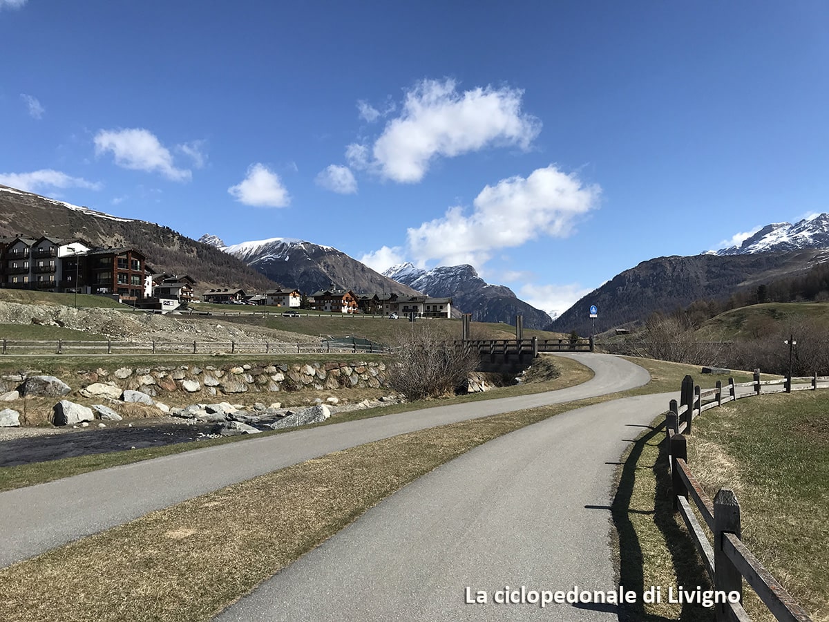 la ciclopedonale di Livigno ciclopedonale